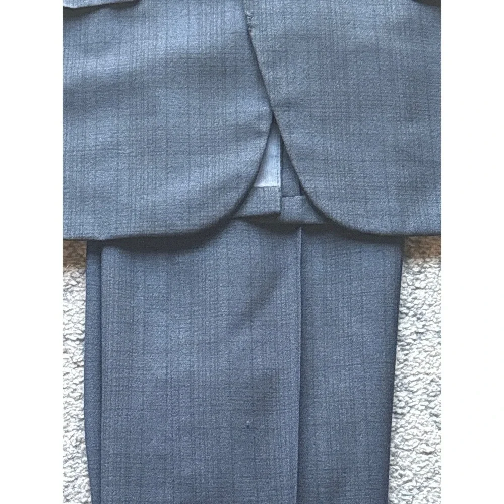 Vintage Thomas Studio Brand Hollywood Gray 2 Piece Light Suit Set Plaid Check